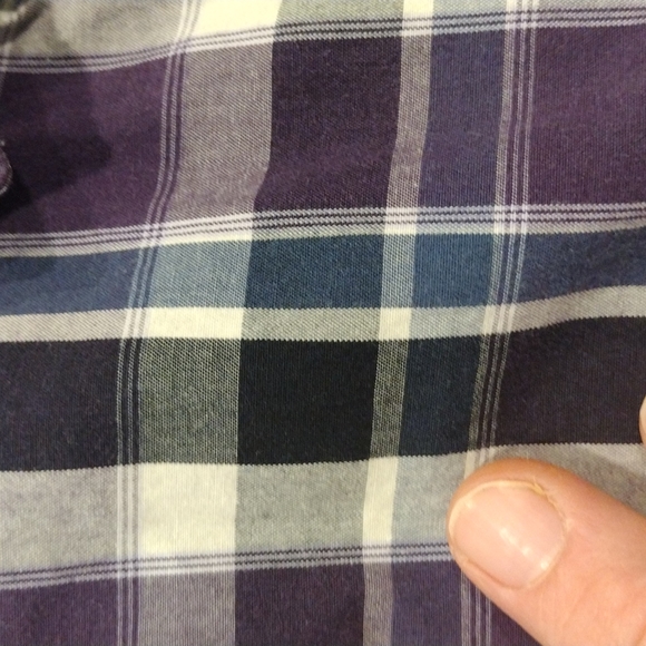 Xxl Marc Ecko Cut and Sew deadly threads Long sleeve button down purple black - Picture 9 of 9